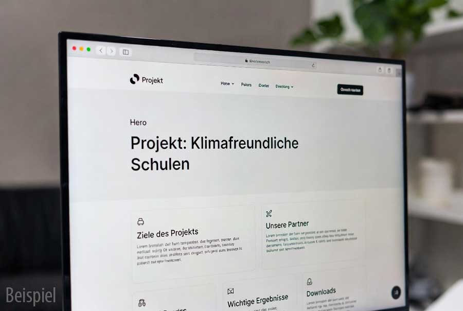 Beispiel einer Projektseite